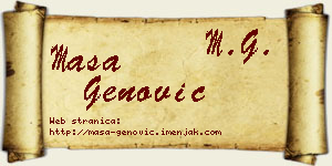 Maša Genović vizit kartica